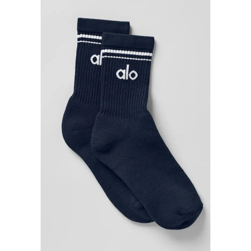 Unisex Half-Crew Throwback Sock Navy/White Size Medium